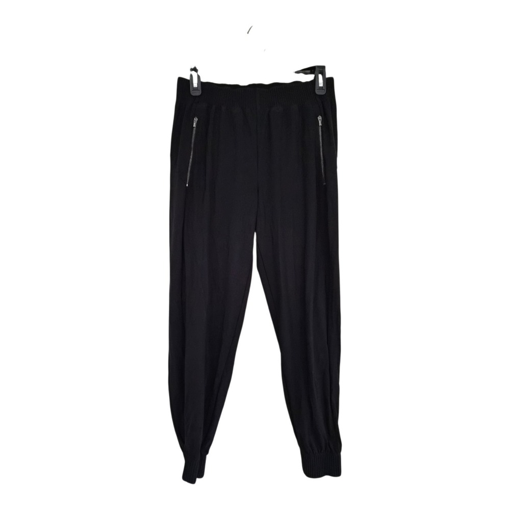 Athleta Venice Jogger SP Black High Rise Zip Pockets Petite Travel Pants